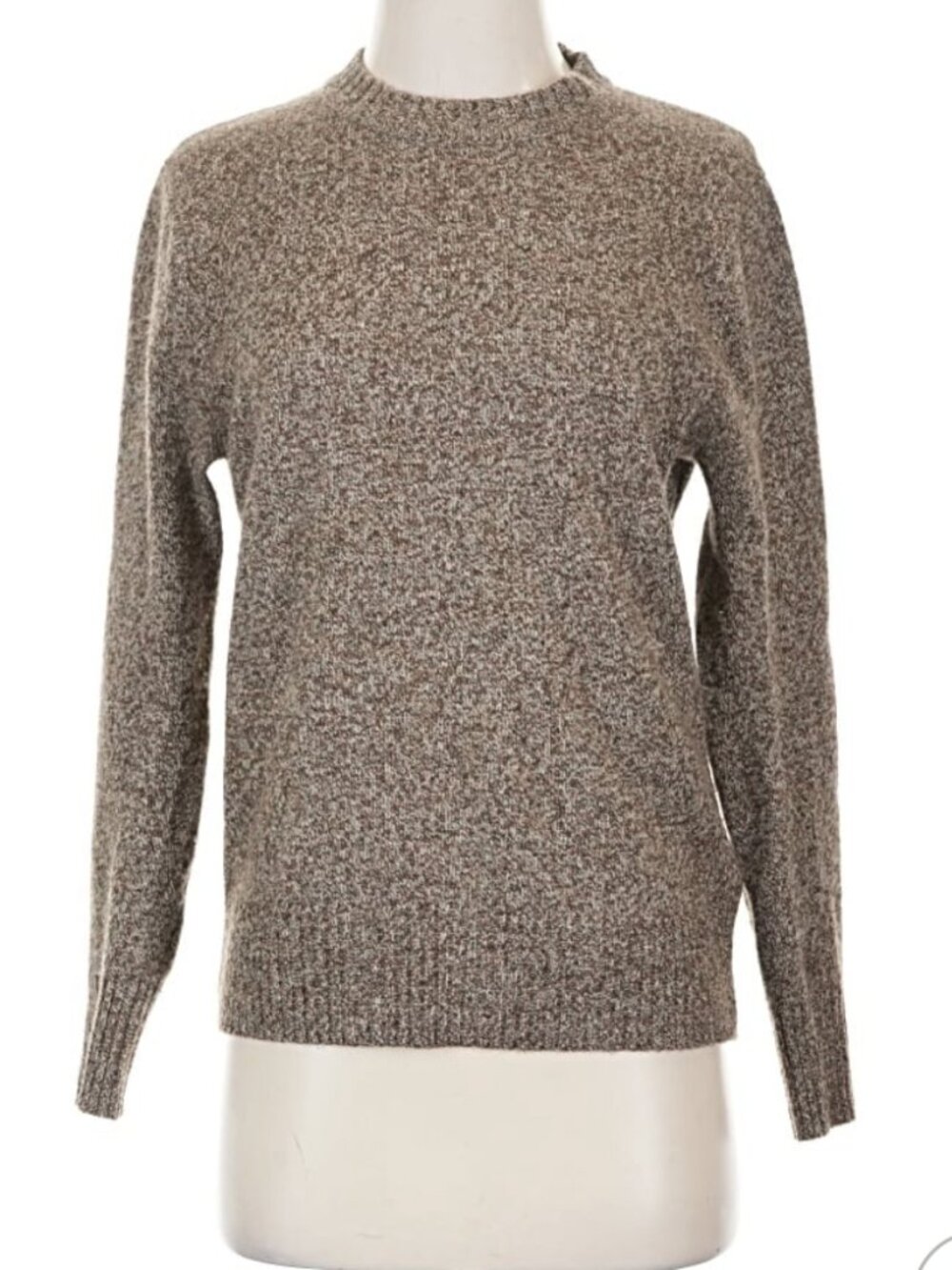 J.Crew Brown Glitter Merino Wool Blend Mockneck Sweater XS